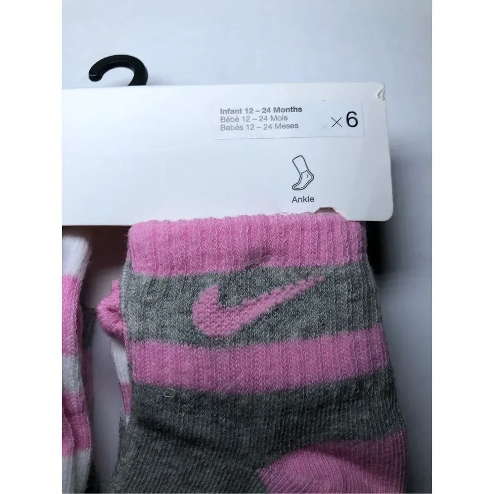 Nike Baby Socks 6 pack Size 12 -24 Month